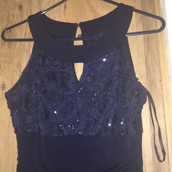 Navy Blue Evening Gown - Picture 2 of 2